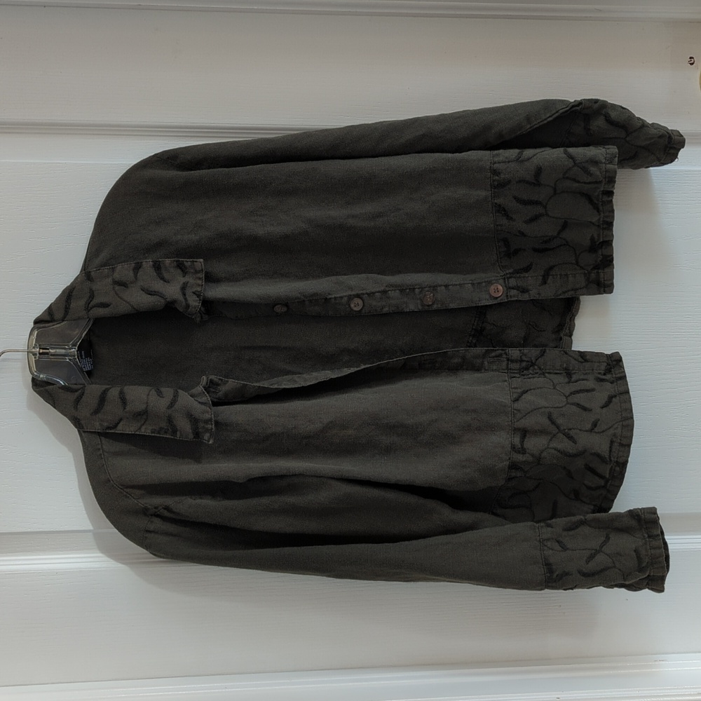 Green Hemp Blouse - Picture 3 of 10